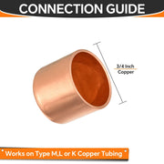 30 Pcs 3/4" Solder Copper Pipe End Cap (Plug) at Wholesale Price