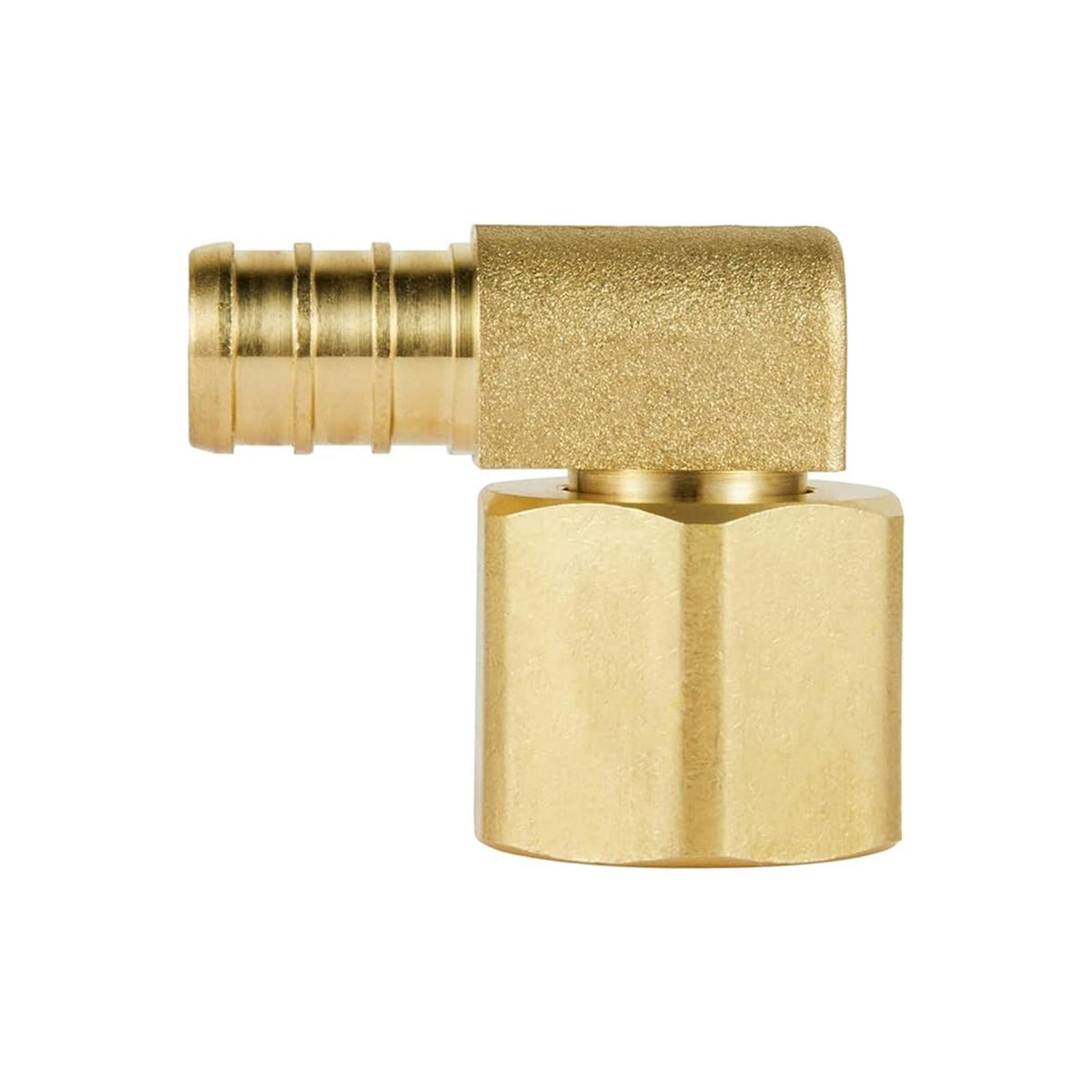 PEX-B Crimp 3/4" PEX x 3/4" Female NPT Metal Swivel Elbow (Lead Free)
