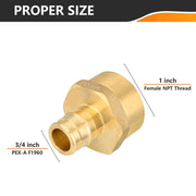 30 Pcs PEX A Expansion 3/4" PEX x 1" Female Threaded F1960 Adapter Wholesale
