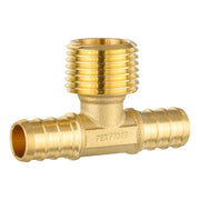 30 Pcs PEX-B Crimp Male Tee 1/2" PEX x 1/2" PEX x 1/2" Male Tee (Lead Free)