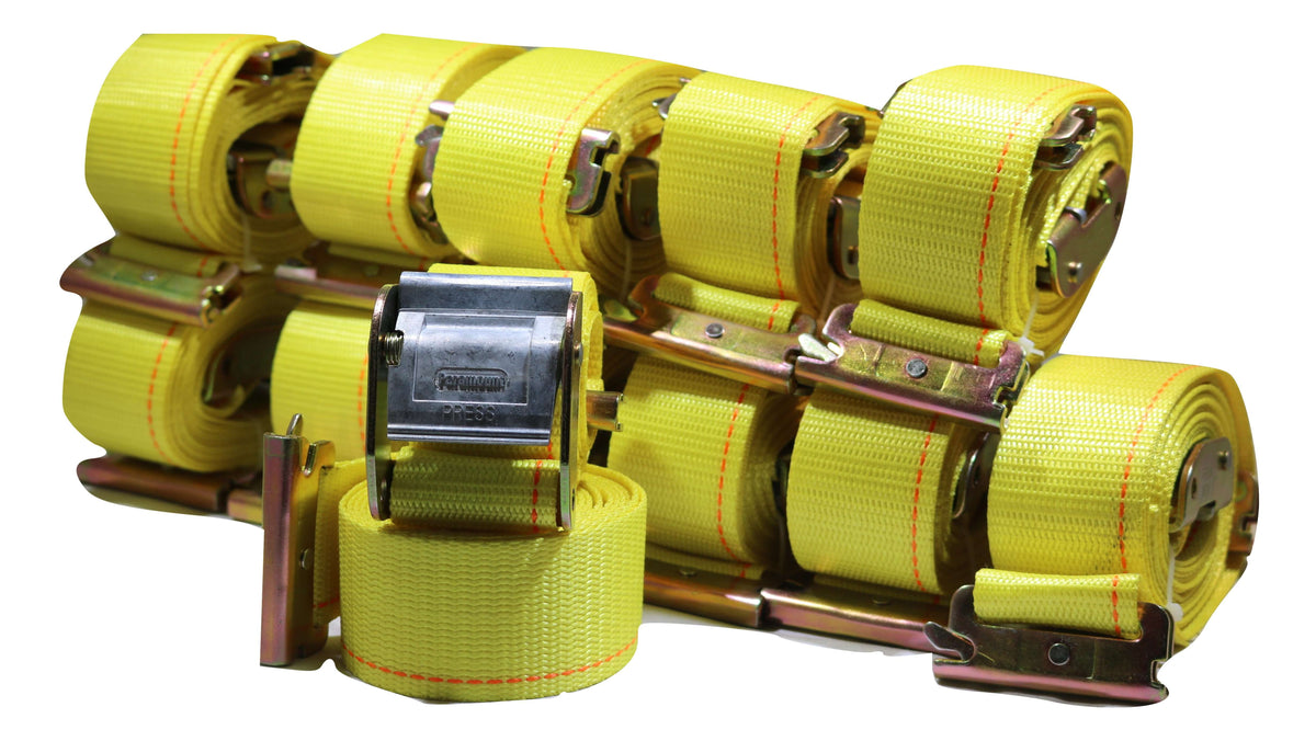 2" x 12 Ft Interior Van Cam Buckle E-Track Strap w/ Spring E Fittings | 12 PACK
