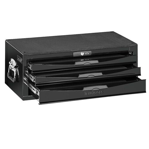 Teng Tools 3 Drawer 26 Inch Wide Black Portable Steel Lockable Middle Tool Box - TC803NBK