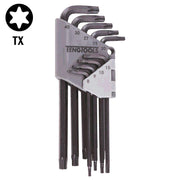 Teng Tools 9 Piece Black Industrial Grade Torx Key / Allen Wrench Set (TX8 - TX40) - 1479TX