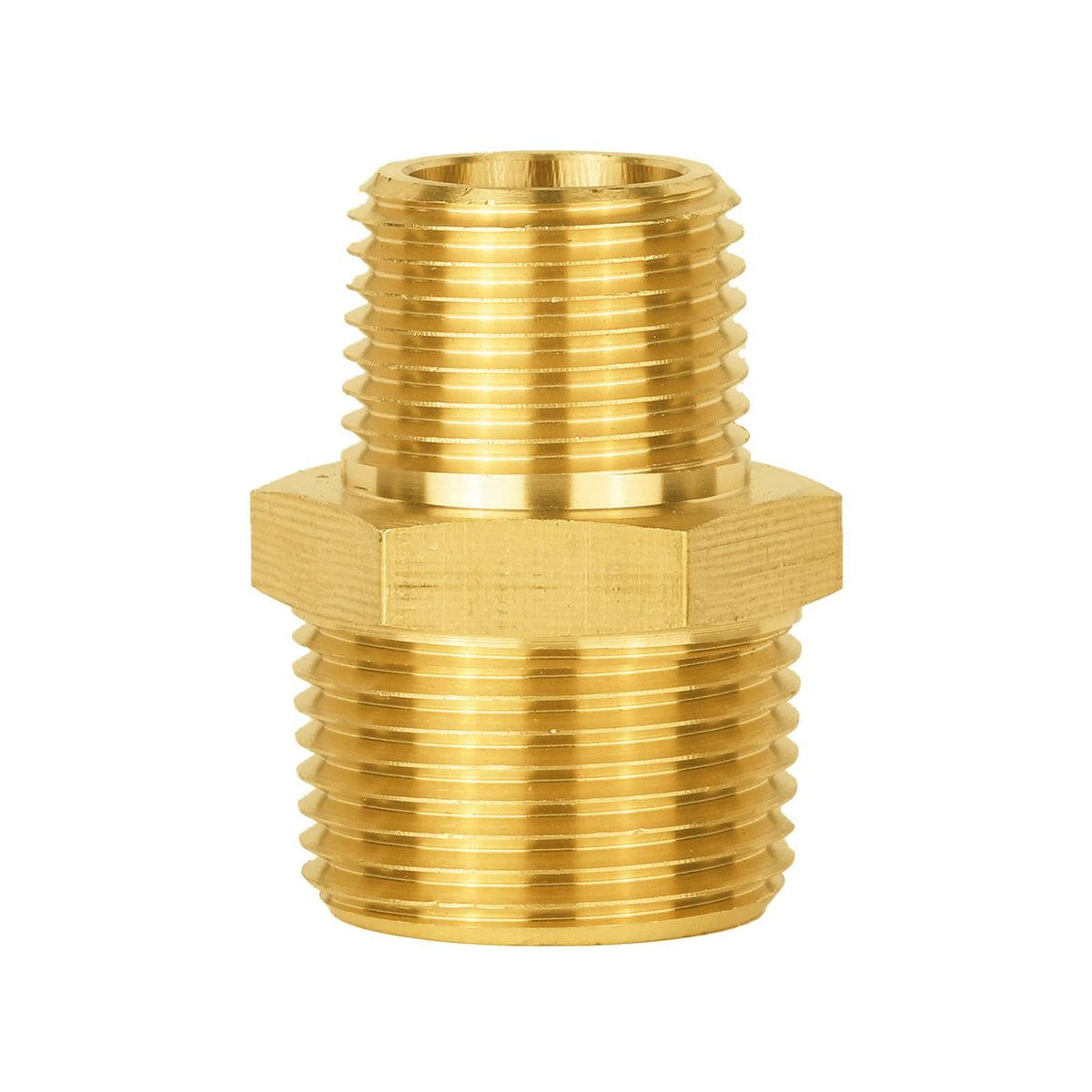 30 Pcs 3/4" X 1/2" Male NPT Brass Hex Connector