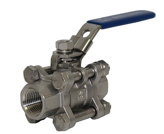 BV3P-150-316SS | 1 1/2" Ball Valve - 3 Piece, 316SS