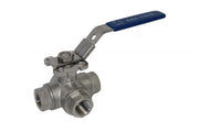BV3W-200-316SS | 2" 3 Way Ball Valve - 316SS