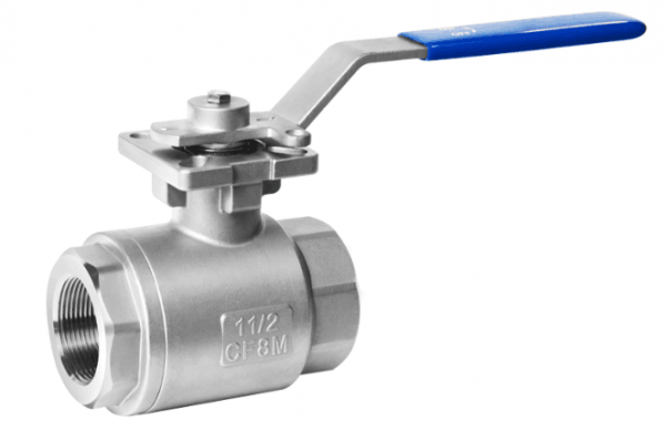 BV2P-100-316SS-3KPSI | 1" Ball Valve - 2 Piece, 316SS, 3000 PSI