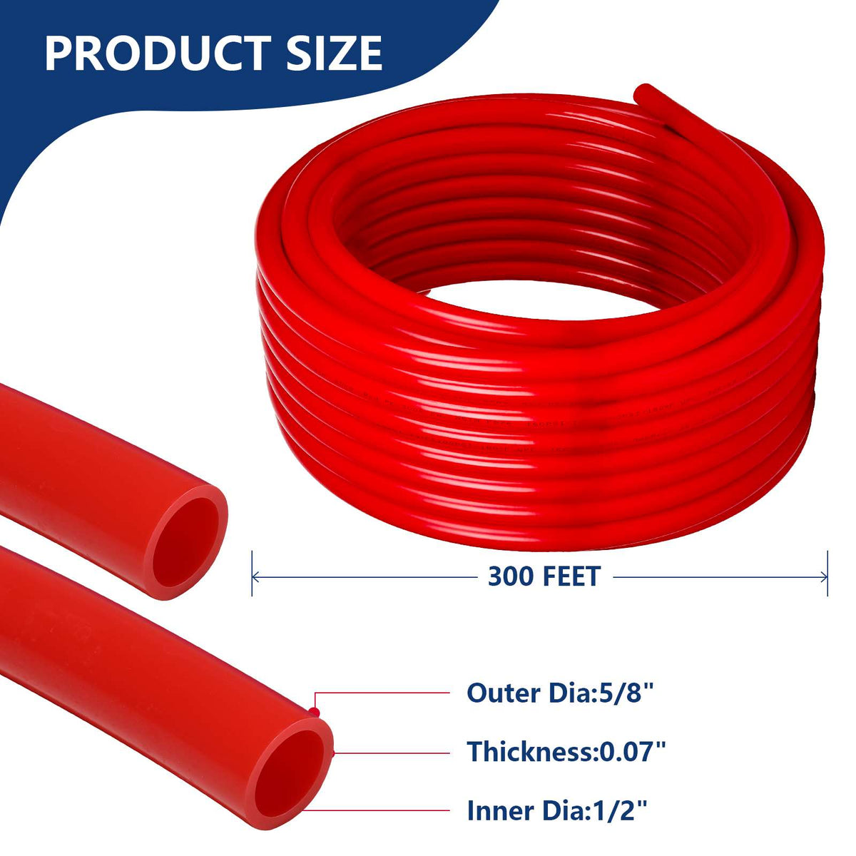 1/2" 300ft PEX-B Pipe (Red & Cutter)