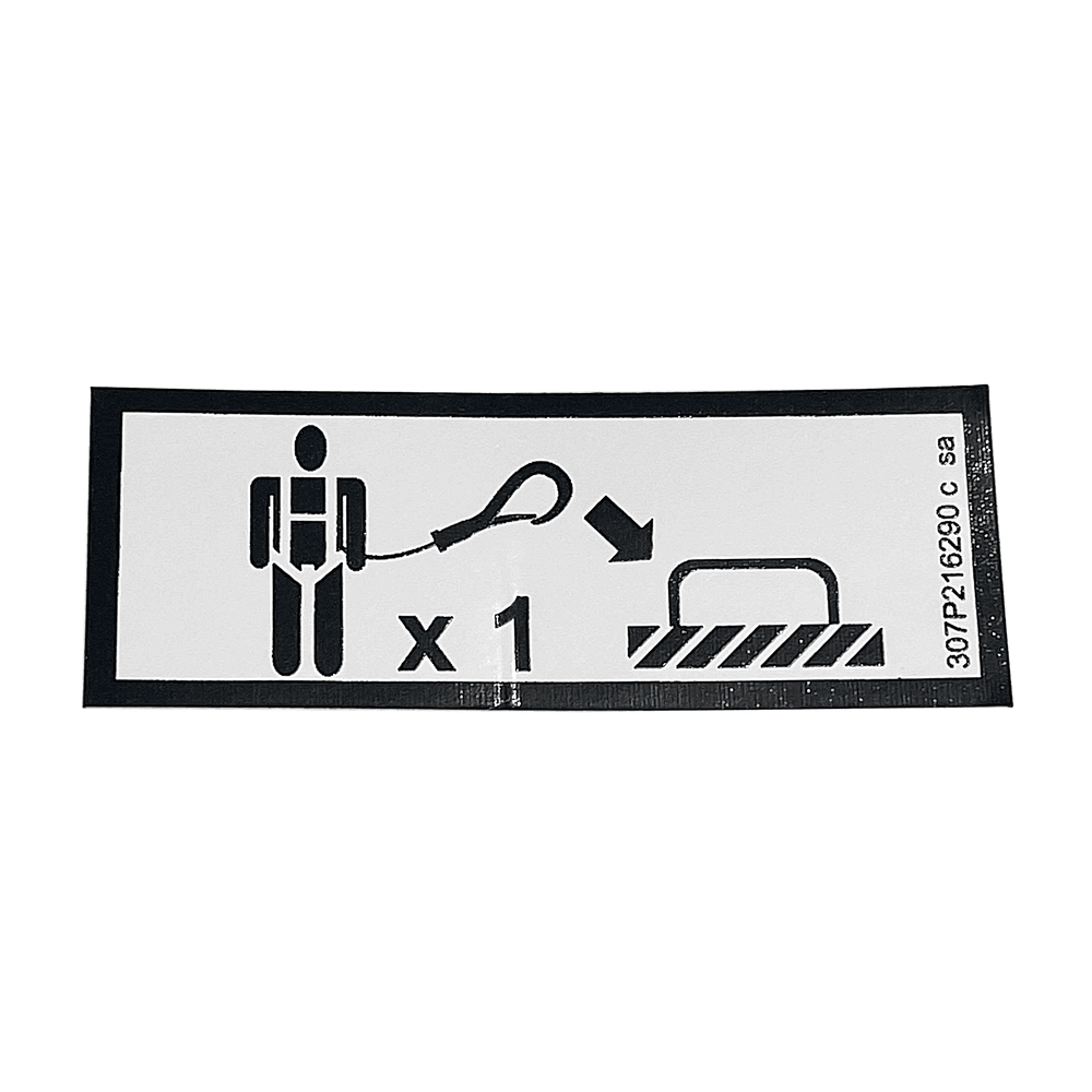 Haulotte Harness Label 307P216290