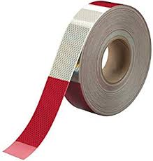 3M 1.5" Conspicuity Tape 6" Red / 6" White 3M™  Diamond Grade™ x 150 ft | RW1506X6