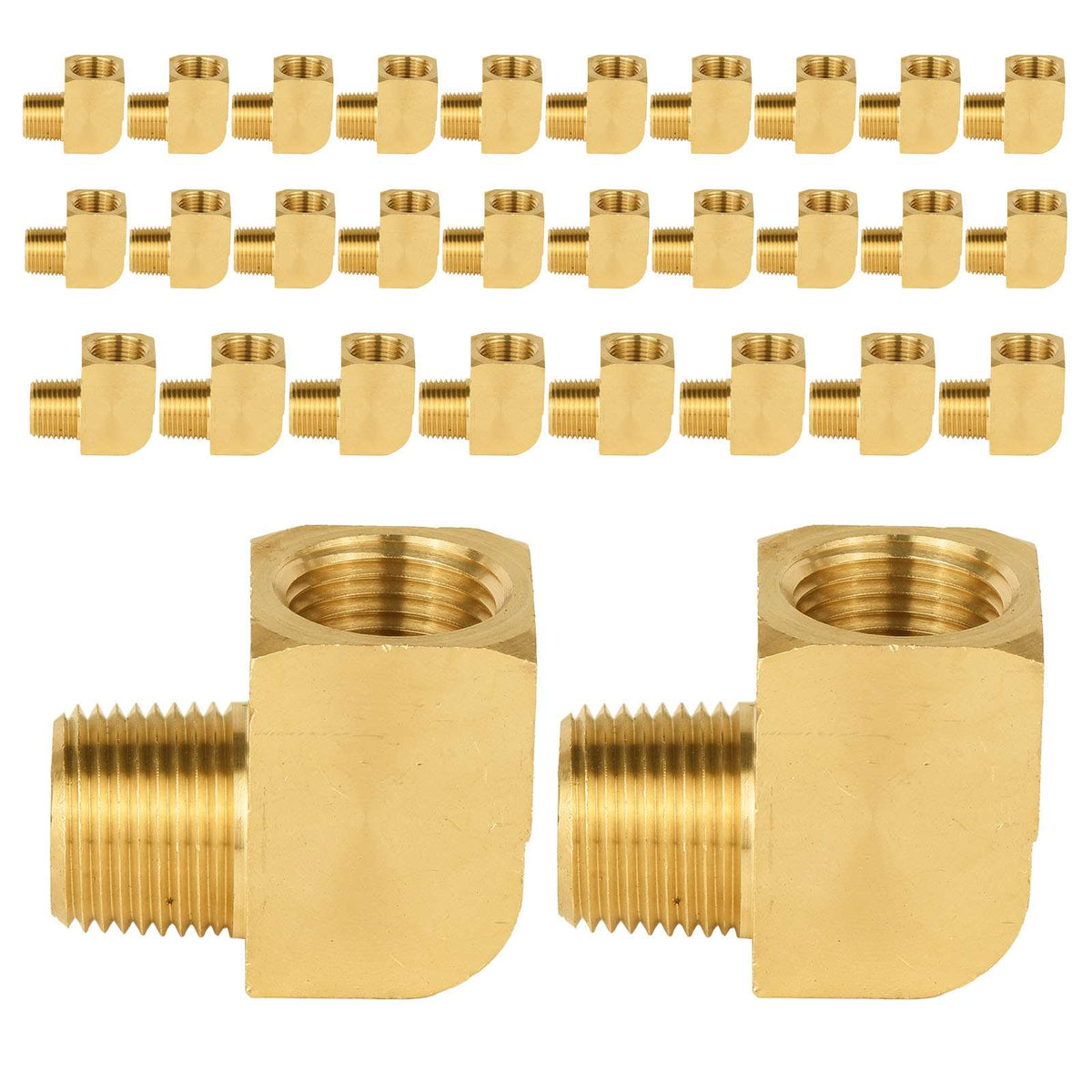 30 Pcs Extruded 3/8" MNPT X FNPT Elbow