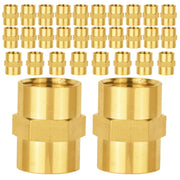 30 Pcs 3/8" Female NPT Brass Hex Connector