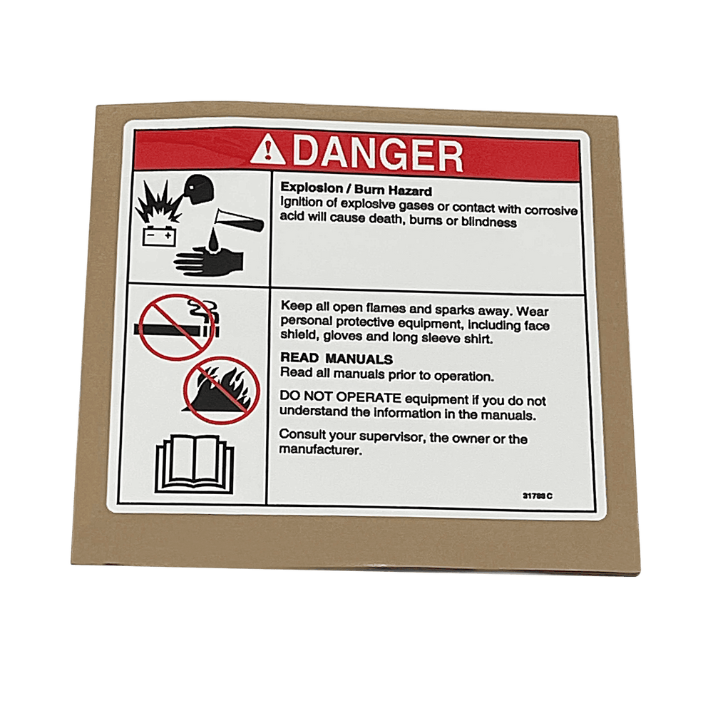 Genie Decal, Danger, Battery Safety 31788GT