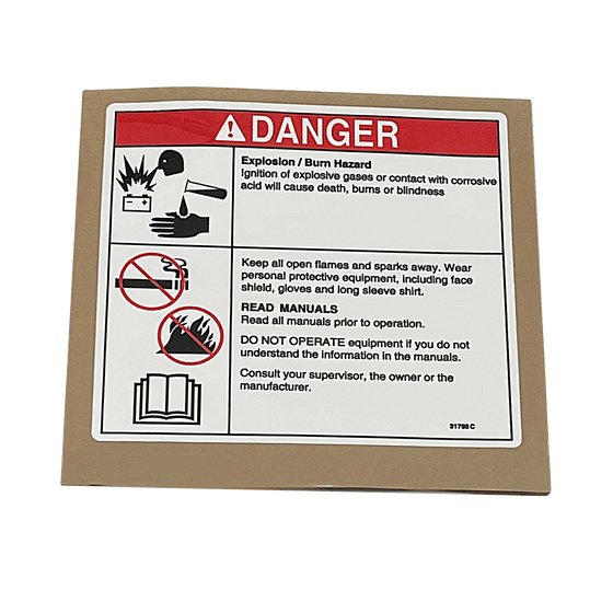 Genie Decal, Danger, Battery Safety 31788GT