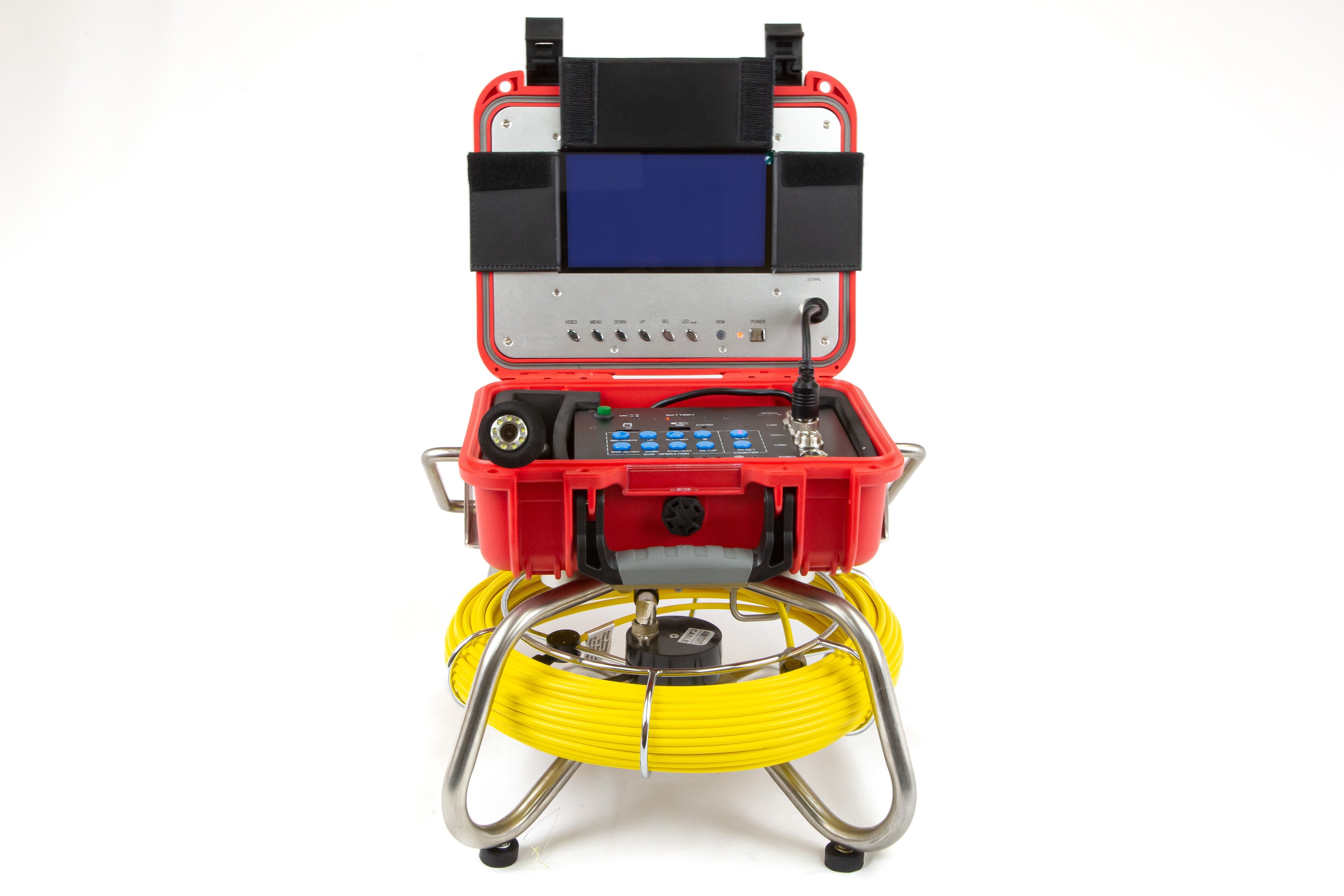All-In-One Sewer Camera With 130Ft Cable, Self-Leveling Camera Head And 512Hz Sonde Transmitter