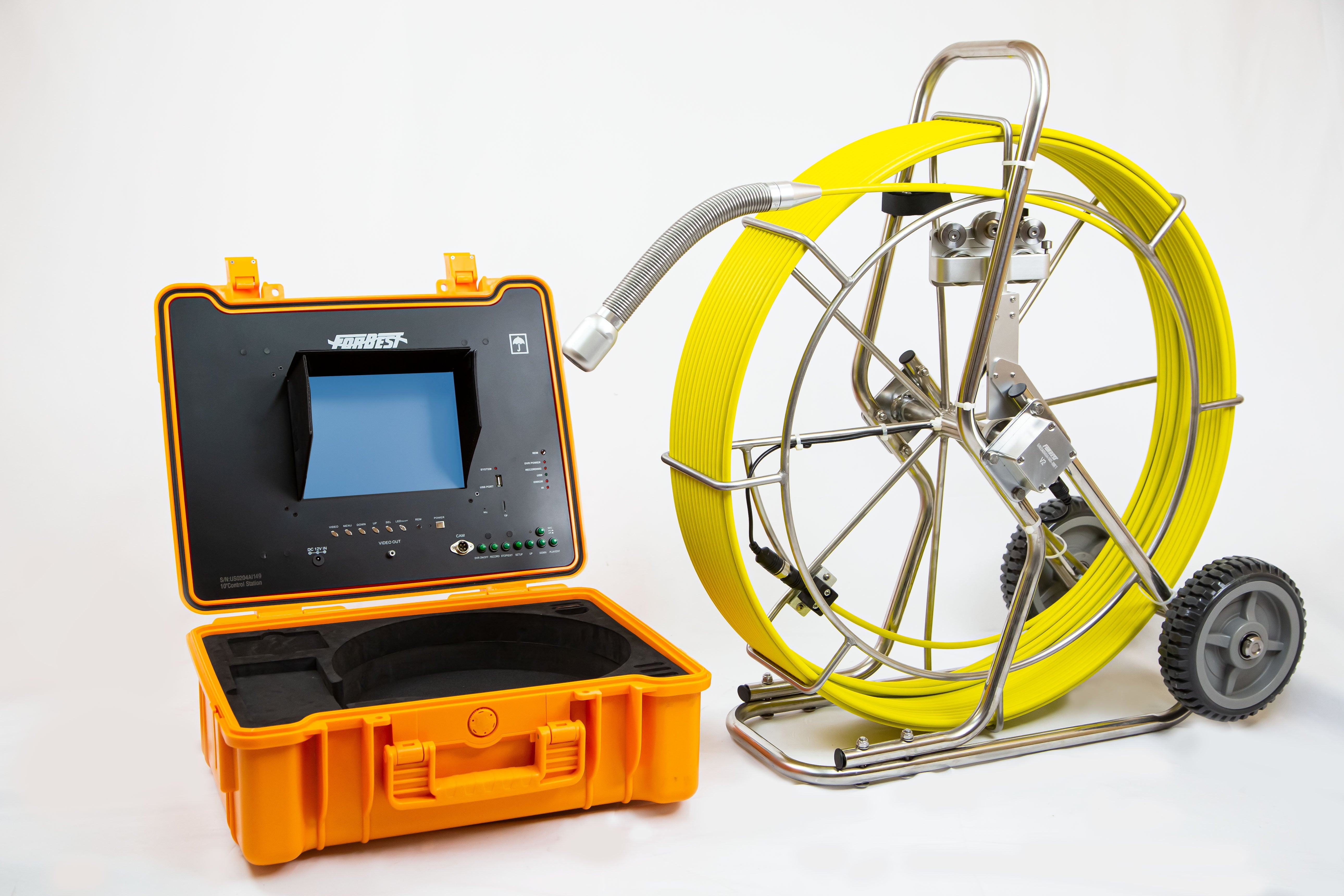 Long Range 3488T Sewer Camera With 400Ft Cable And Meter Counter
