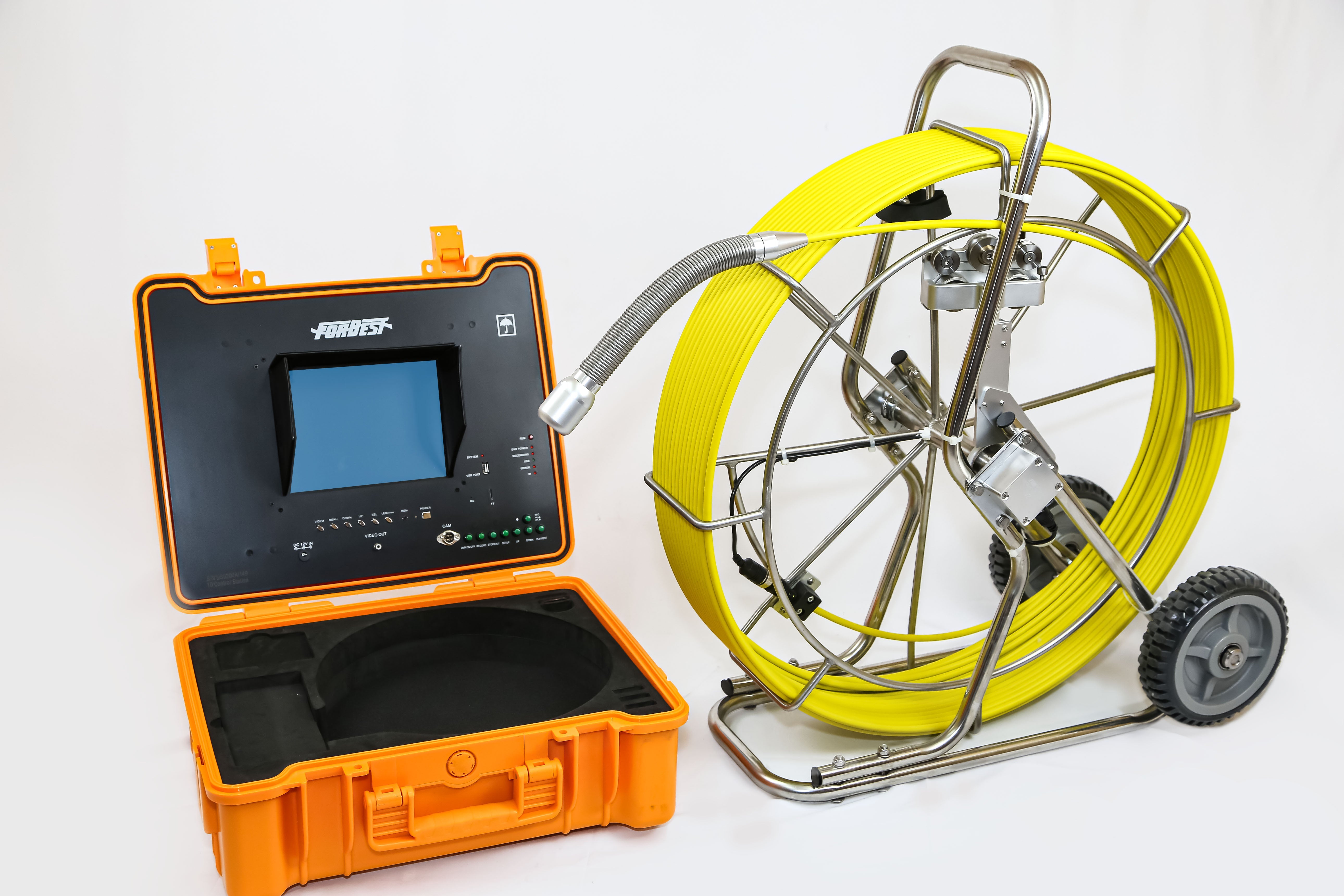 Long Range 3488T Sewer Camera With 400Ft Cable And Meter Counter
