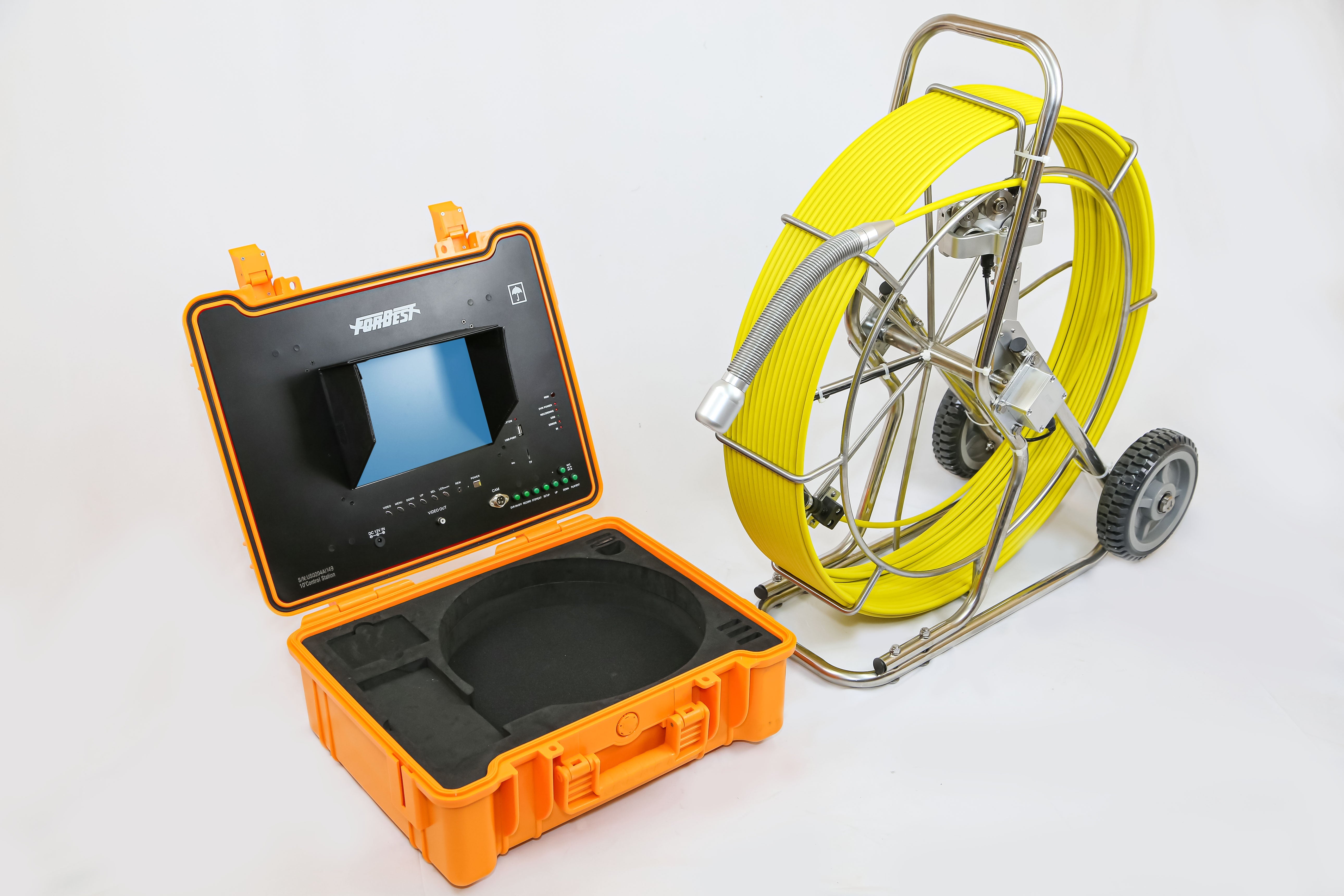 Long Range 3488T Sewer Camera With 400Ft Cable And Meter Counter