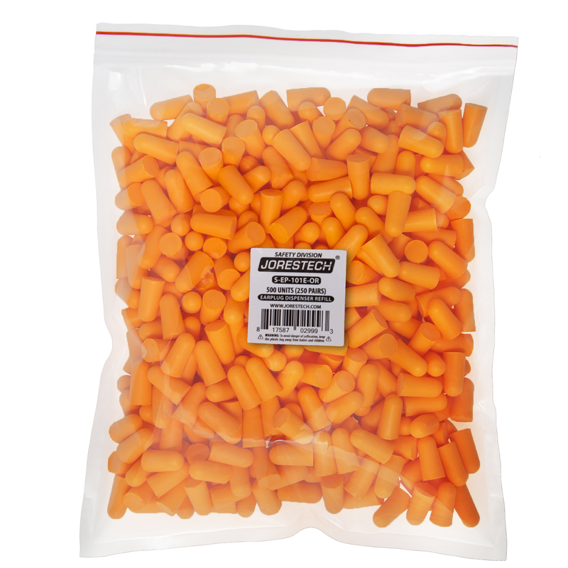 32dB NRR Soft Foam Earplugs Refill for Dispenser – 500 Units