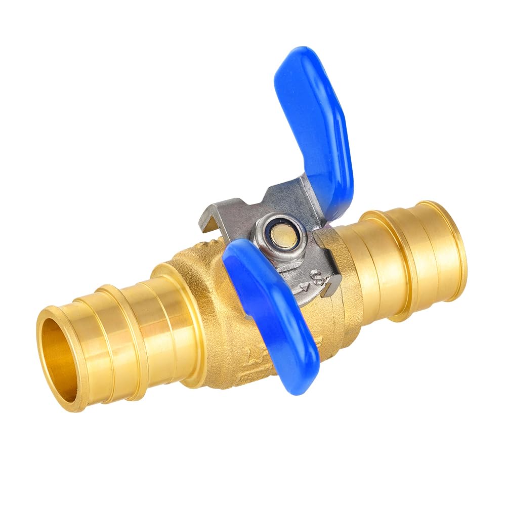 3/4" PEX-A Expansion Butterfly Ball Valve, Blue (Lead Free)