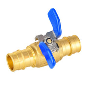 10 Pcs 3/4" PEX-A Expansion Butterfly Ball Valve, Blue (Lead Free)