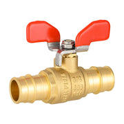 3/4" PEX-A Expansion Butterfly Ball Valve, Red (Lead Free)