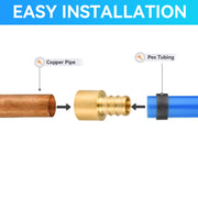 PEX-B Crimp Coupling female Sweat 3/4" PEX x 3/4" FSW (Lead Free)