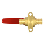10 Pcs 3/4" PEX Crimp Drop Ear Ball Valve, Red (Lead Free)