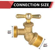 10 Pcs 3/4" MIP x 3/4" MHT Brass No-Kink Hose Bibb (Lead Free)
