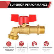 3/4" MIP x 3/4" MHT Brass Hose Bibb (Lead Free)
