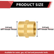 3/4" Female NPT Brass Hex Connector