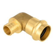 3/4" Press x 3/4" PEX Crimp Brass Elbow (Lead Free)