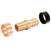 30 Pcs PEX-B Crimp 3/4-Inch Pex x 3/4-Inch PB Transition Brass Pex Coupling (Lead Free)