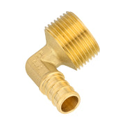 30 Pcs PEX-B Crimp 3/4" PEX x 1/2" Male Threaded Elbow (Lead Free)