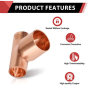 3/4" X 3/4" X 1" Copper Reducing Tee
