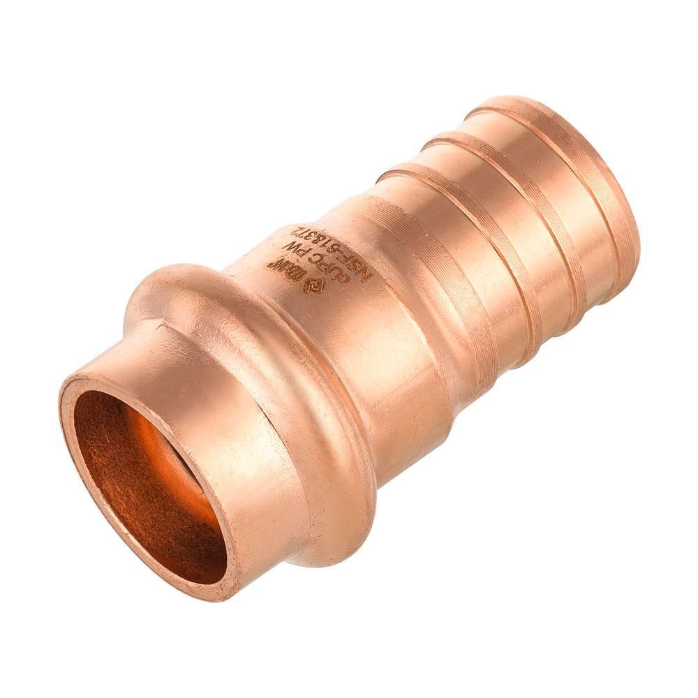 1/2" Press Copper x 3/4" PEX Crimp Adapter (Lead Free)