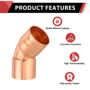 2" 45º Copper Elbow
