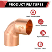 1-1/4" 90º Short Radius Copper Elbow