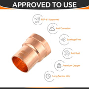 30 Pcs 3/4" C x 1/2" FNPT Copper Female Adapter at Wholesale Price