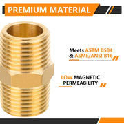 3/8" Male NPT Brass Hex Connector