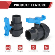 3" PVC Single Union Ball Valve SCH 40/80, Threaded