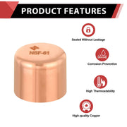 30 Pcs 5/8" Solder Copper Pipe End Cap (Plug) at Wholesale Price