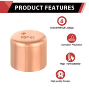 30 Pcs 1-1/4" Solder Copper Pipe End Cap (Plug) at Wholesale Price