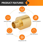 30 Pcs PEX-B Crimp 3/4" PEX x 1" Female Copper Sweat Sweat Coupling (Lead Free)
