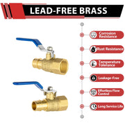 3/4" PEX-A Expansion X 3/4" FNPT Ball Valve, Blue (Lead Free)