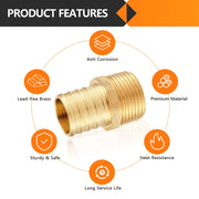 PEX-B Crimp 1" PEX x 3/4" Male Threaded Adapter (Lead Free)