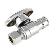 1/2" PEX Expansion x 3/8" OD Compr. Straight Stop Valve, 1/4 Turn (Lead Free)