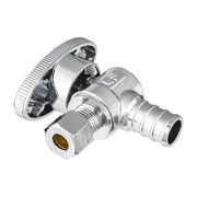 10 Pcs 1/2" PEX Crimp x 1/4" OD Compr. Angle Stop Valve, 1/4 Turn (Lead Free)
