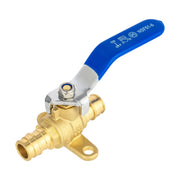 10 Pcs 3/4" PEX Expansion Drop Ear Ball Valve, Blue (Lead Free)