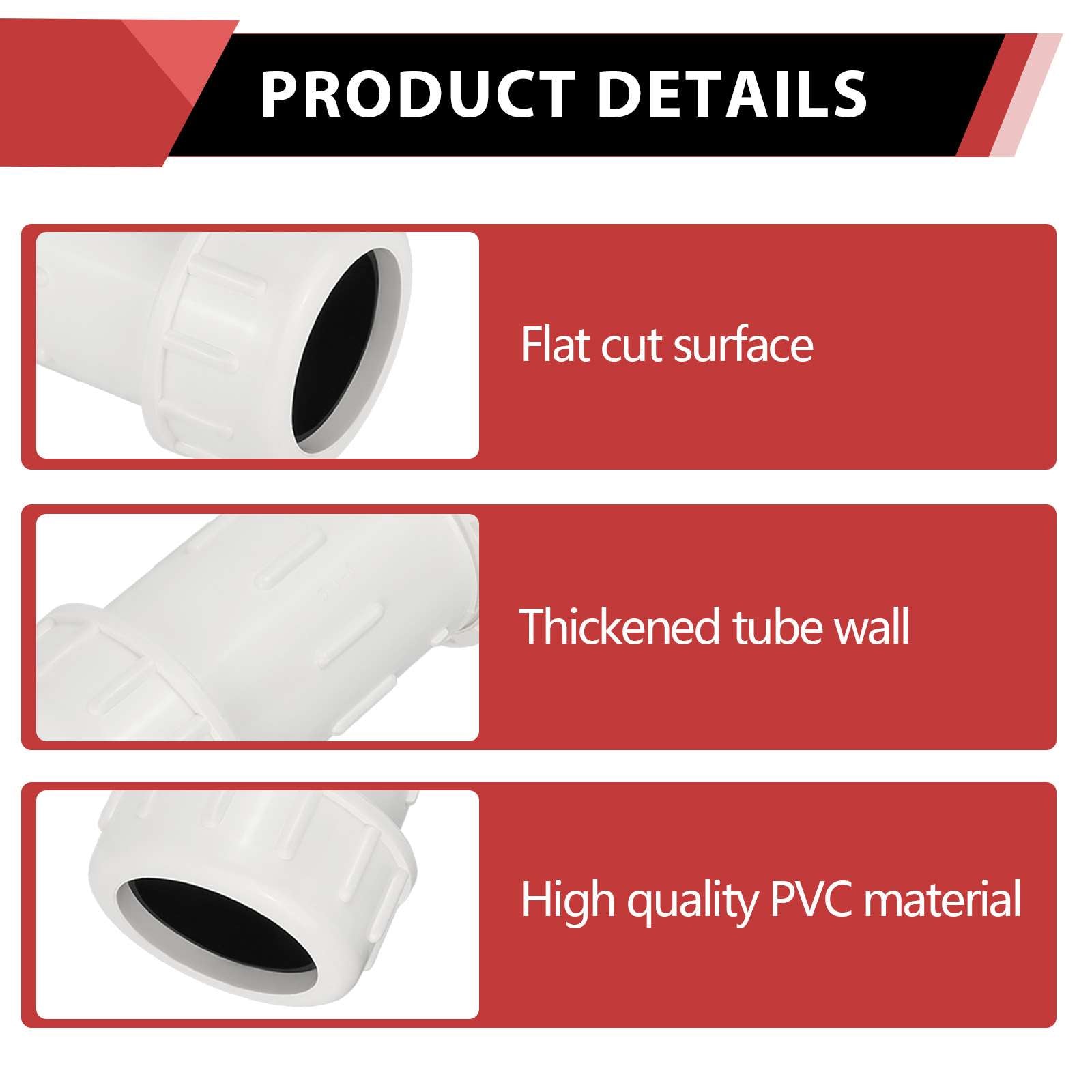 10 Pcs 1/2" PVC Compression Coupling